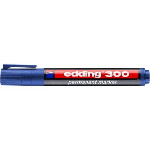 Marcatore permanente edding 300 punta tonda 1,5-3 mm blu E-300 003